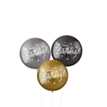 Happy Birthday XL Latexballonger Metallisk Mix