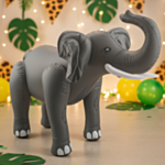 Uppblåsbar Elefant Grå