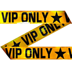VIP Only Avspärrningsband Gul/Guld