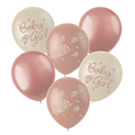 Blooming Baby Latexballonger Rosa/Crème