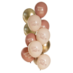 Golden Blossom Happy Birthday Latexballonger