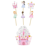 Prinsessa Cupcake Wrappers & Dekorationer