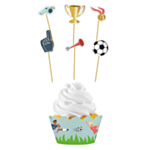 Fotboll Cupcake Wrappers & Dekorationer