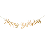 Happy Birthday Bokstavsgirlang Guld