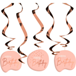 Swirls Happy Birthday Lush Blush