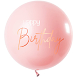 Jätteballong Happy Birthday Lush Blush
