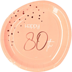 Papperstallrikar 80 År Lush Blush