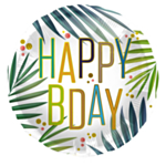 Happy B Day Tropisk Folieballong