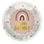 Happy Birthday Folieballong Regnbåge Rosa