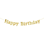 Bokstavsgirlang Happy Birtday Glossy Matt Black