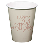Happy Birthday Pappersmuggar Crème Rose