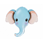 Elefant Folieballong Ljusblå