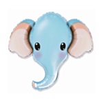 Folieballong Elefant Blå