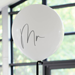 Mr. Ballong Vit/Svart