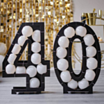 40 År Ballonglåda Svart