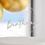 Happy Birthday Akryl Tårttopper