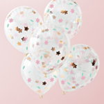 Blommor Konfetti Ballonger