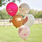 Bondgård Happy Birthday Ballonger