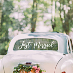 Just Married Bil Klistermärke