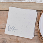 Hello Baby Servetter Vit/Grå