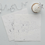 Servetter Merry Christmas Silver