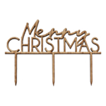 Merry Christmas Trä Tårttopper