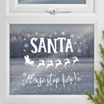 Santa Fönsterdekoration