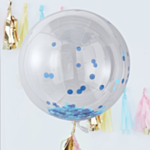 Konfetti Bubbla Ballong Blå