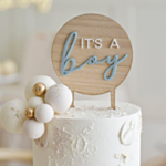 It's A Boy Trä Tårttopper
