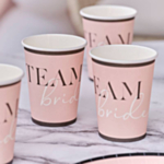 Team Bride Pappersmugg Ljusrosa