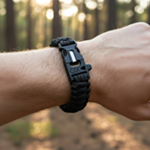 Paracord Survival Armband Svart