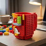 Byggklossar Mugg Röd
