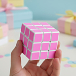 Rubiks Kub Ljusrosa