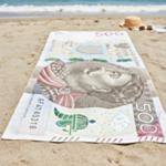 500 Zloty Polsk Sedel Strandhandduk
