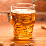 Dödskalle Ölglas