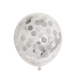 Konfettiballonger Metallisk Silver