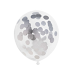 Konfettiballonger Silver