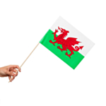 Wales Flagga På Pinne