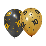 10 År Golden Celebrations Latexballonger