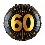 60 År Golden Celebrations Folieballong