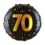 70 År Golden Celebrations Folieballong
