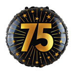 75 År Golden Celebrations Folieballong