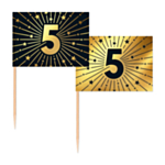 5 År Golden Celebrations Tårtpinnar