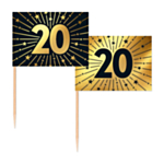 20 År Golden Celebrations Tårtpinnar