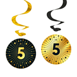 5 År Golden Celebrations Swirls