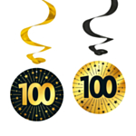 100 År Golden Celebrations Swirls