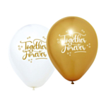 Together Forever Latexballonger Vit/Guld