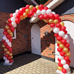 Ballongport Röd/Vit/Guld