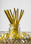 Papperssugrör Guld Metallic