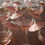 Paraply Drinkpinnar Roséguld
